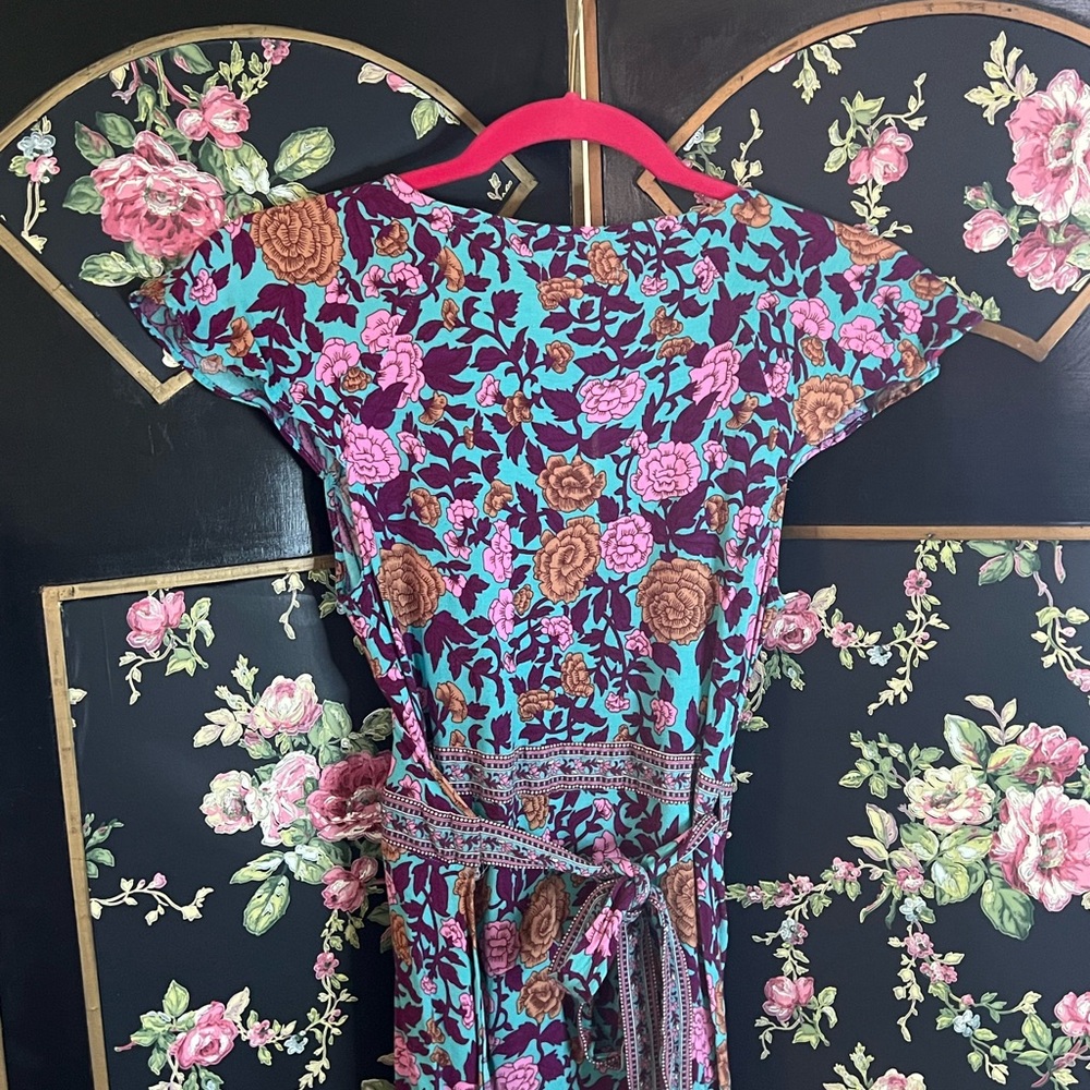 Arnhem Spanish Rose Wrap Floral Maxi Dress XS
